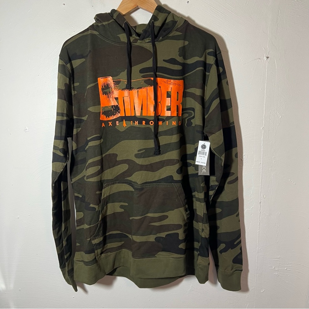 Burnside Green Camo Hoodie Mens Large Sweatshirt